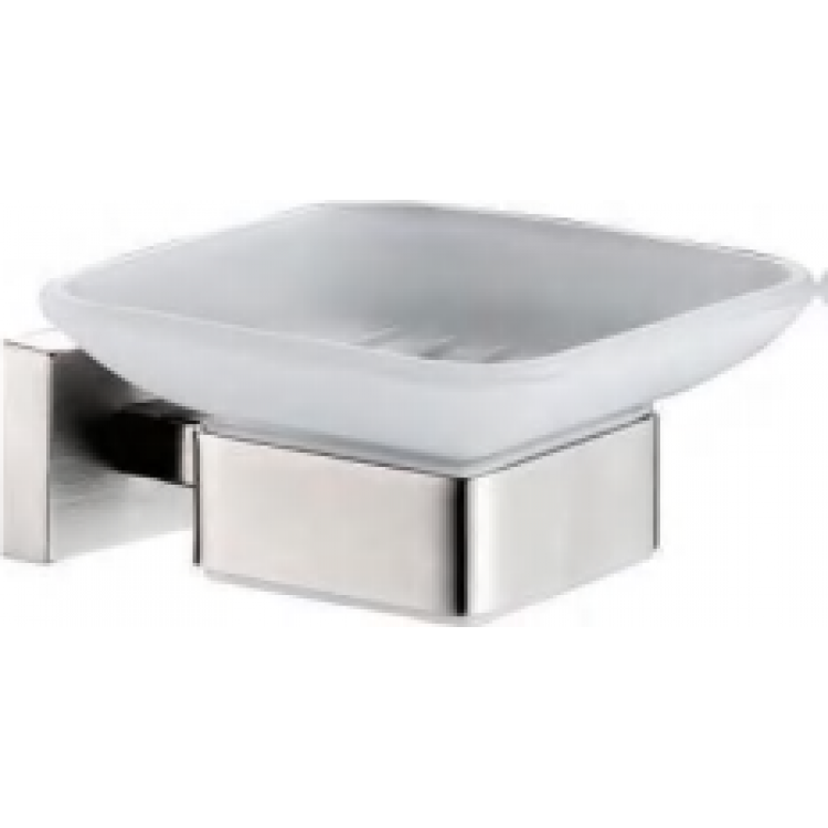 Σαπουνοθήκη Γυάλινη Luna, Inox Mat